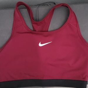 Maroon Nike Sports Bra